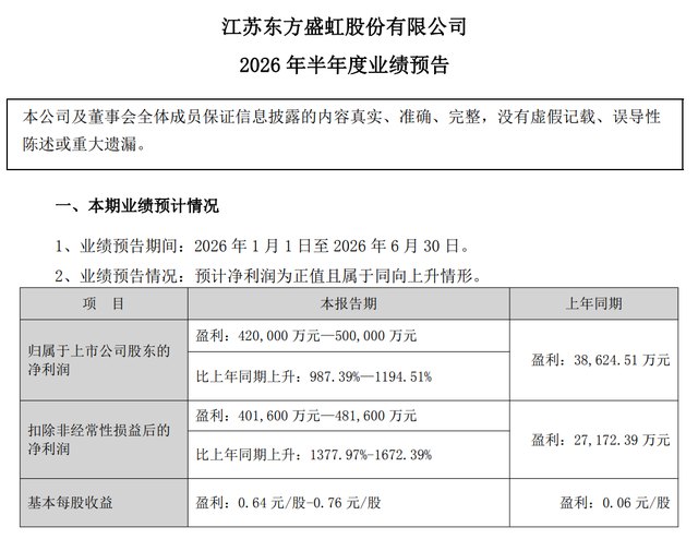 净利暴增1194%!东方盛虹,业绩“反转”